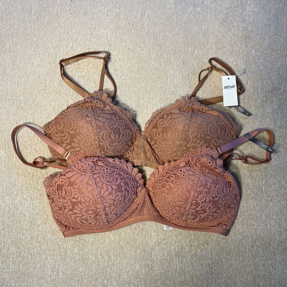 Aerie Wireless Lace Bra set of 2, Size 34D NWT